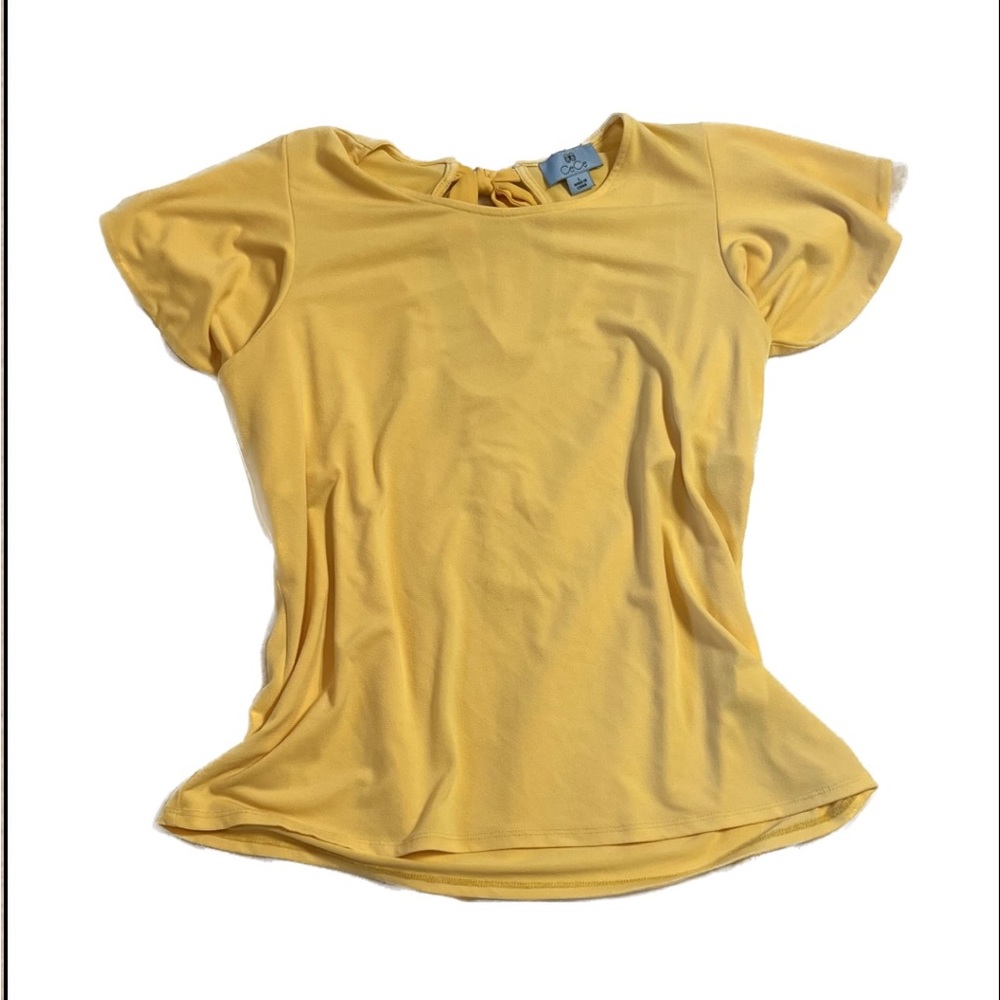 Cece ladies bow back top; size large